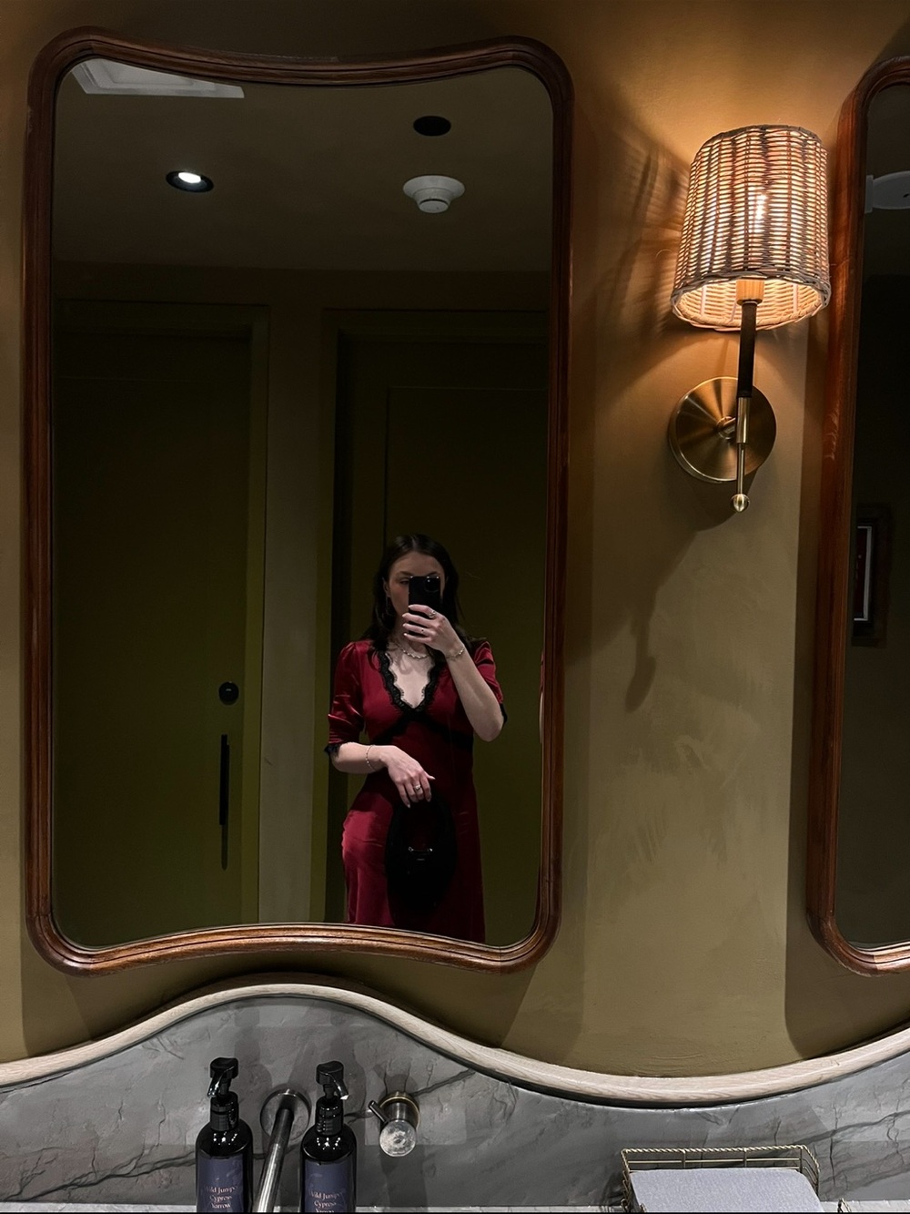 RIXO Gabrielle Satin Maxi Dress Crimson Red - Picture 5 of 7